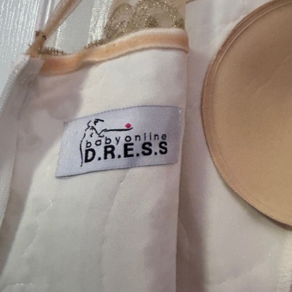 BabyOnline D.R.E.S.S, Ivory and gold mermaid gown - NWT - Size 8 - Picture 9 of 13